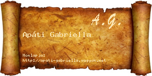 Apáti Gabriella névjegykártya
